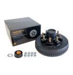 Trailer Brake Drum 12″ x 2″, 5200-7000 lbs, Pre-Greased Kit